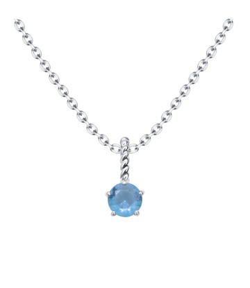 March Birthstone Silver Necklace SPE-5701